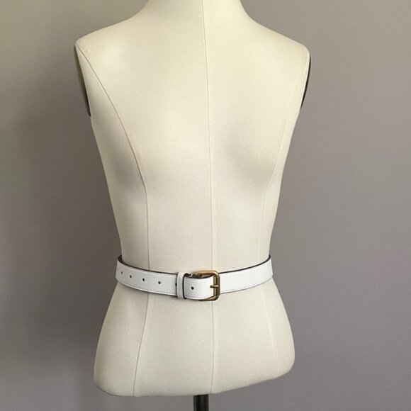 Fendi White Long Leather Belt - 31-41" Waist, made in Italy 🇮🇹 - Picture 6 of 7
